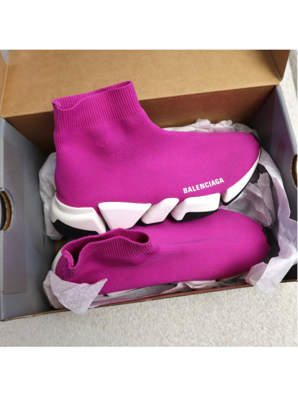 BALENCIAGA Speed 2.0 LT Women's 39C Dark Pink EXCELLENT IN BOX